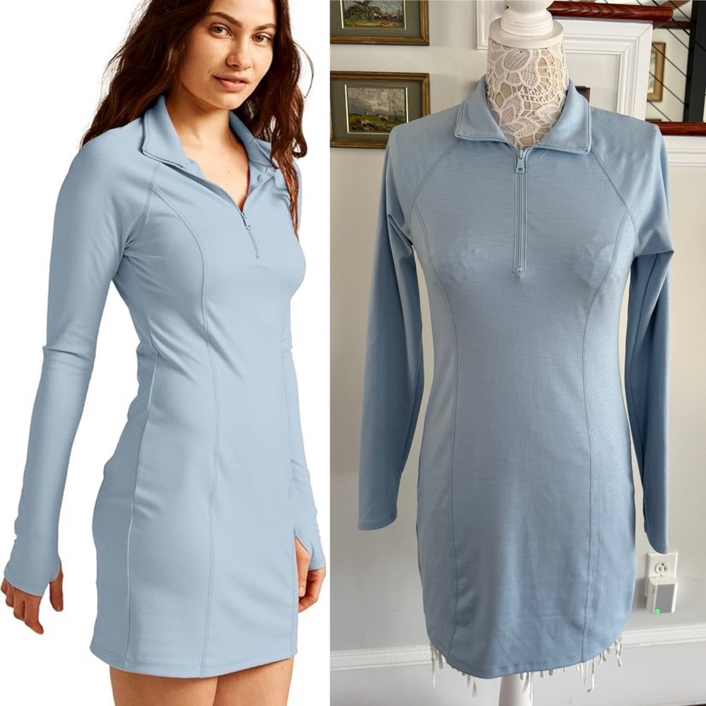 BEYOND YOGA Heather Ribbed Westside Dress Small